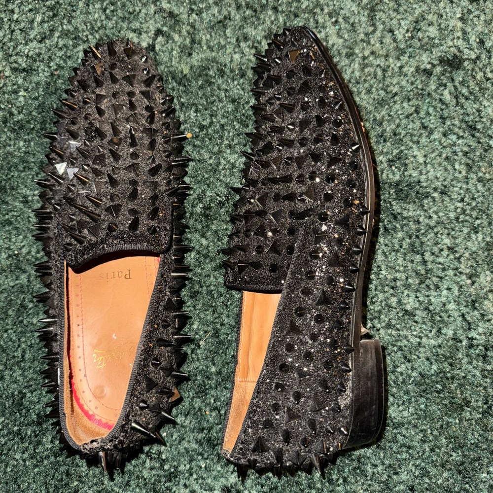 Limited Edition Christian Louboutin Spiked Loafers. Size 45
